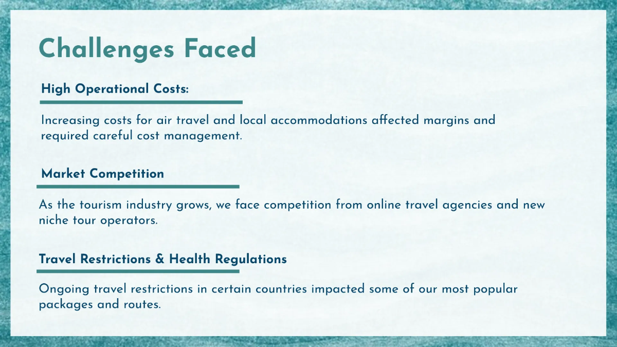 Free Tourism Sales Presentation Template to Edit Online