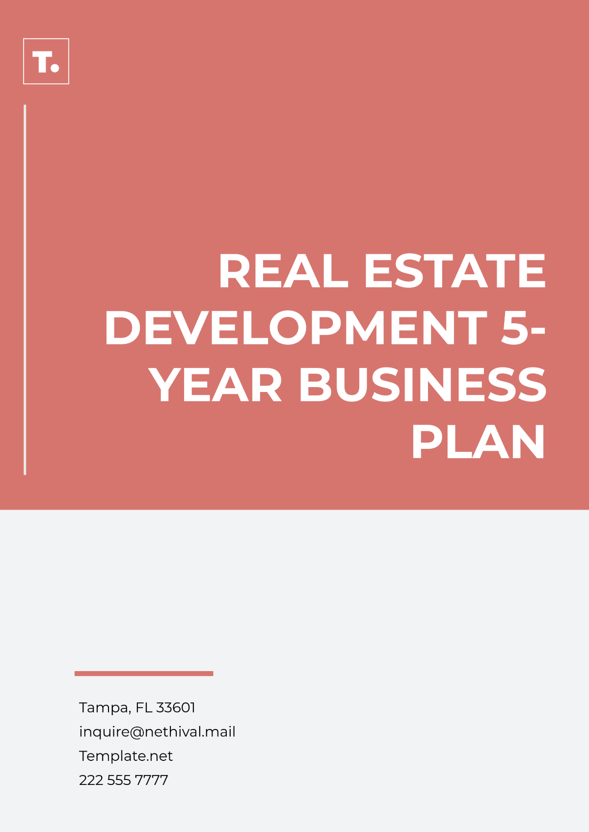 Real Estate Development 5-Year Business Plan Template - Edit Online & Download