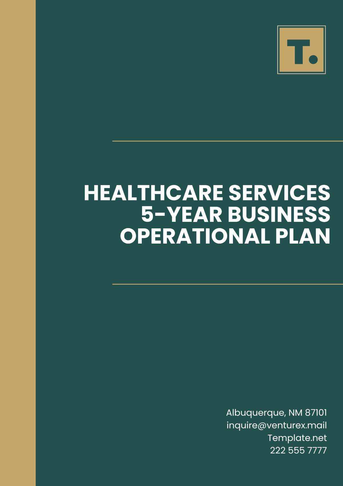 Healthcare Services 5-Year Business Operational Plan Template - Edit Online & Download