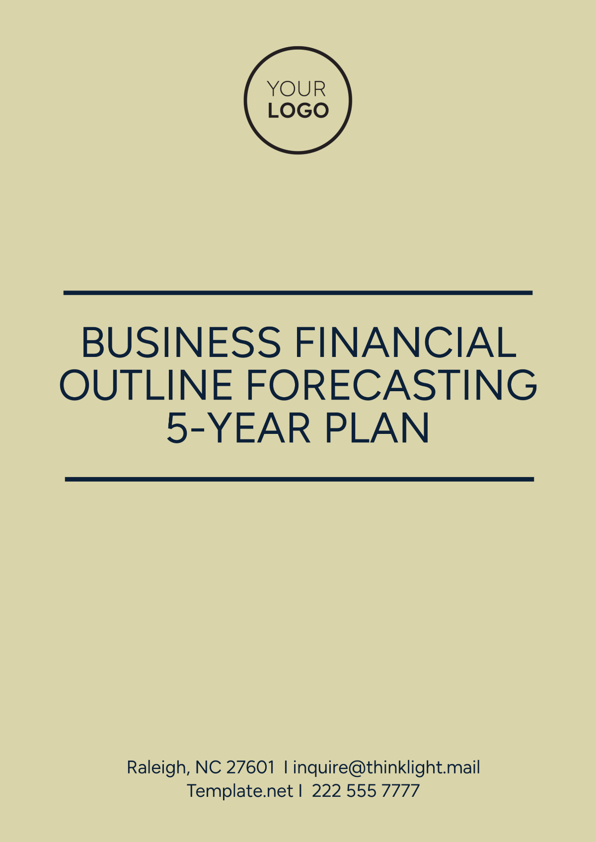 Business Financial Outline Forecasting 5-Year Plan Template - Edit Online & Download