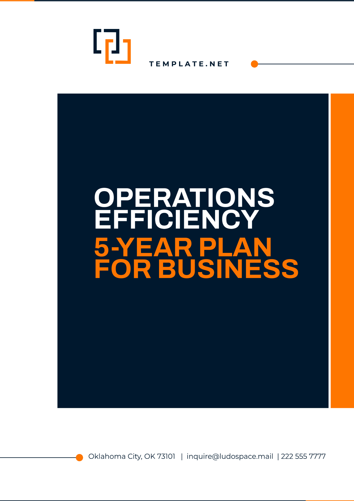 Operations Efficiency 5-Year Plan for Business Template - Edit Online & Download