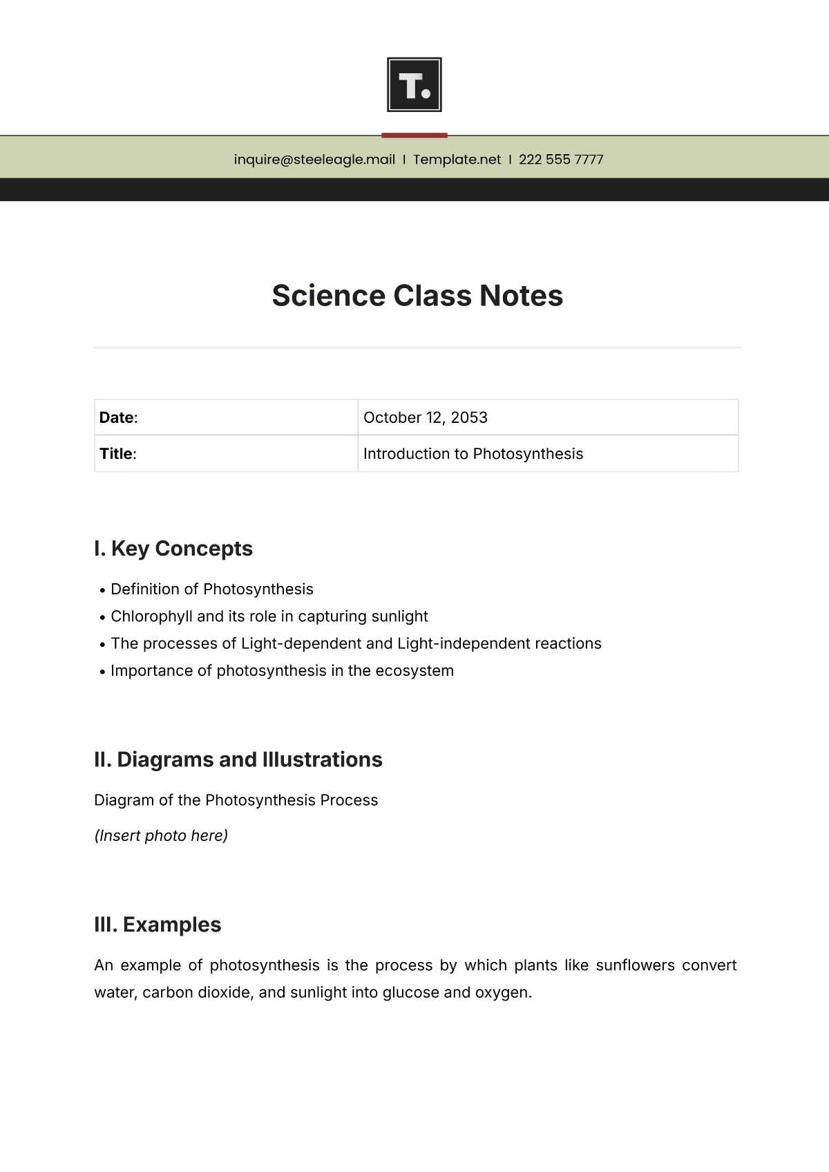 Science Class Notes Template - Edit Online & Download