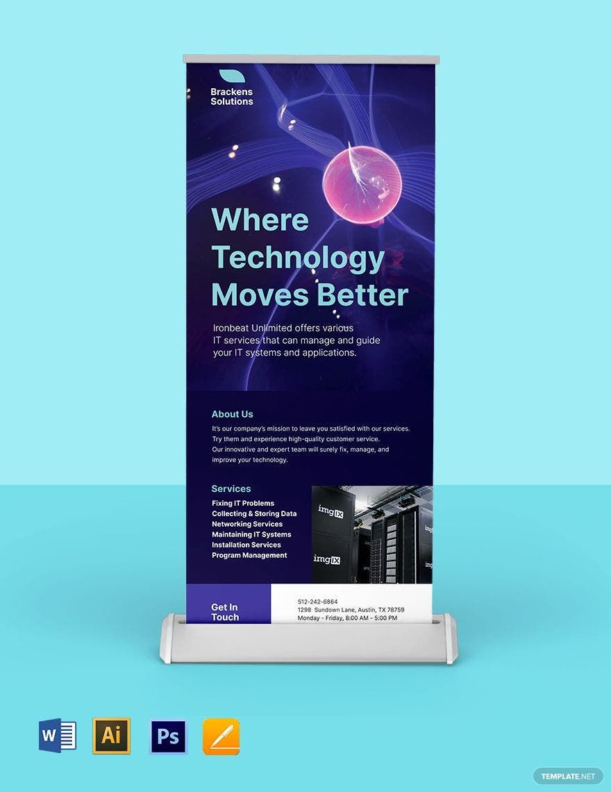 Pull up banner template pdf