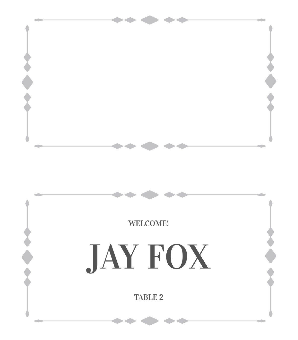 Name Tag Place Card Template - Edit Online & Download