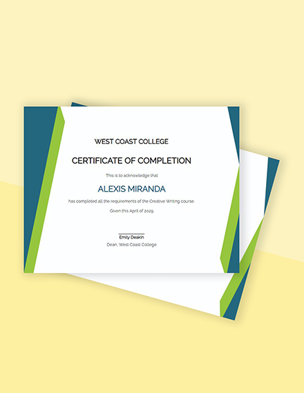 Sample Diploma Certificate Template - Google Docs, Illustrator, InDesign, Word, Apple Pages, PSD, Publisher