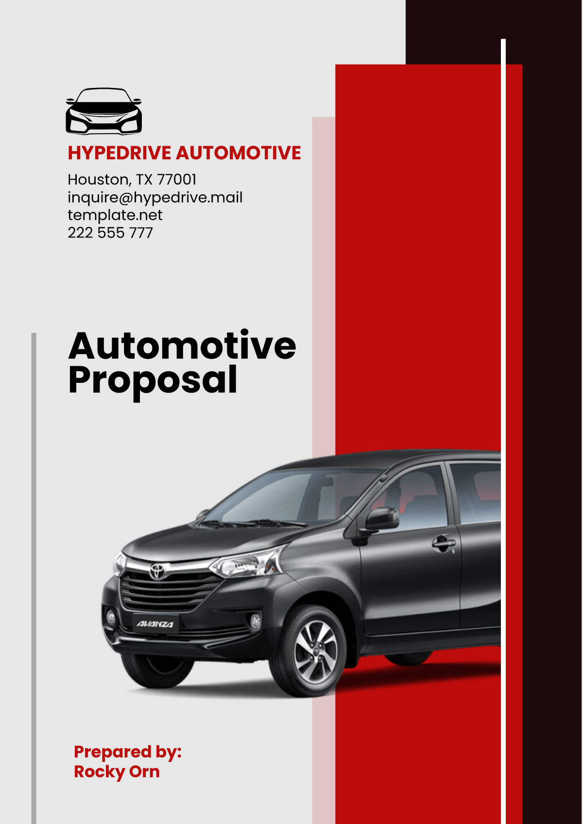 Automotive Proposal Template - Edit Online & Download