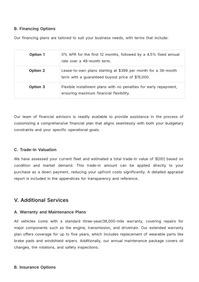 Free Automotive Proposal Template to Edit Online