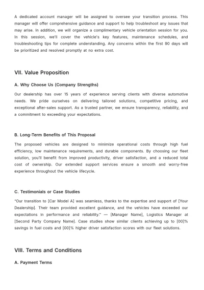 Free Automotive Proposal Template to Edit Online