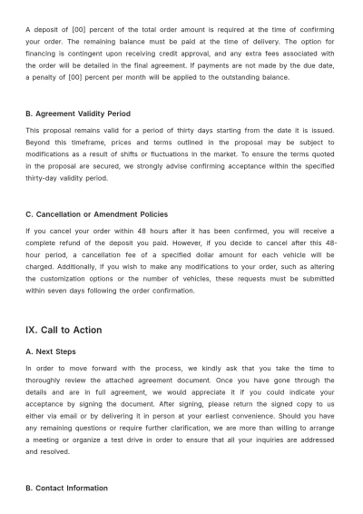 Free Automotive Proposal Template to Edit Online