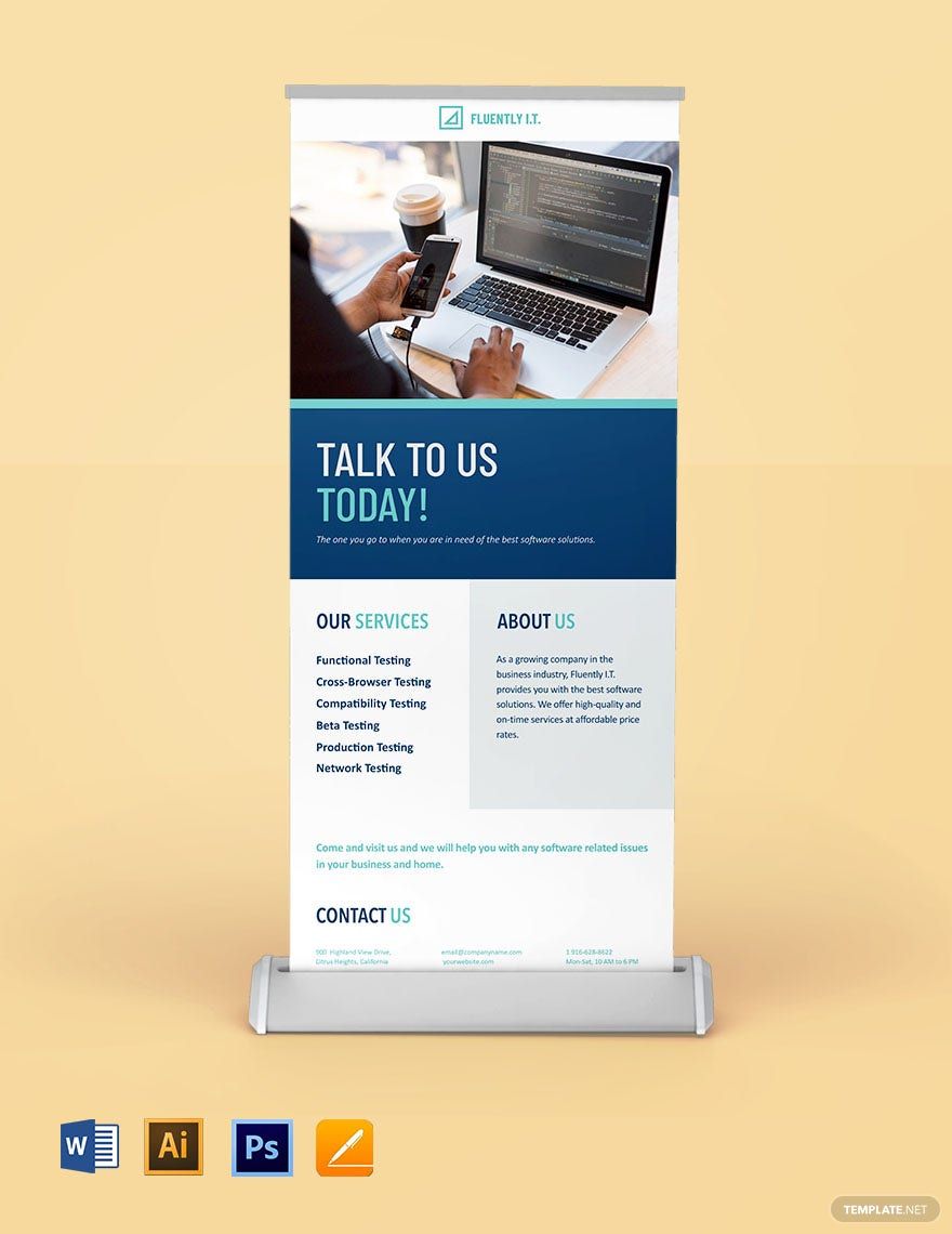 Software Company Roll Up Banner Template
