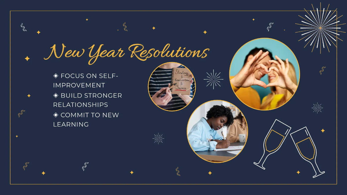 Free New Year Presentation Template to Edit Online