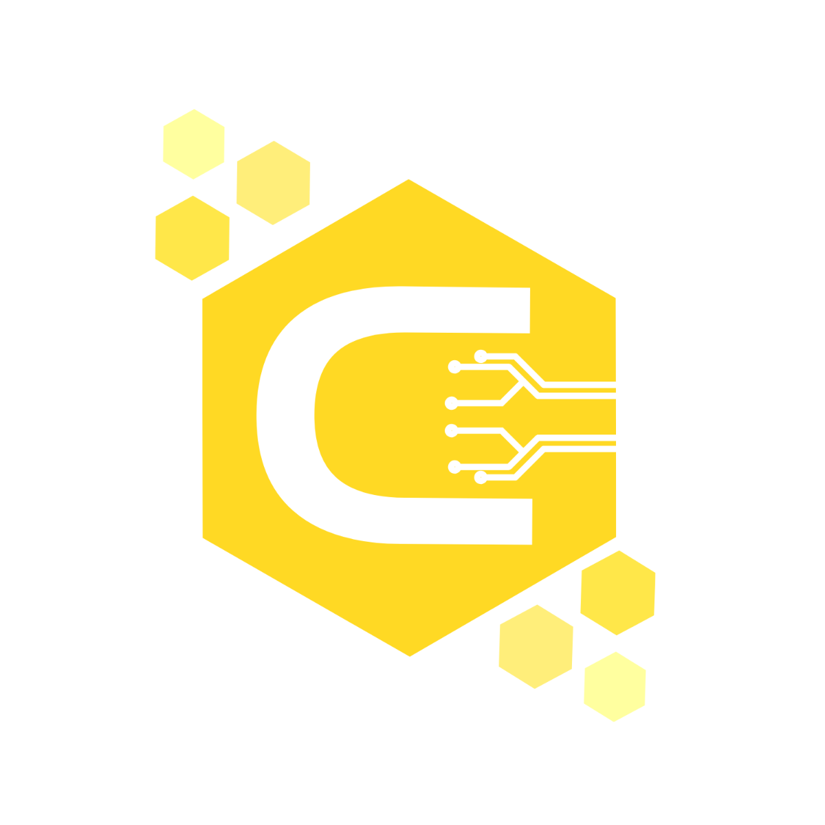 Yellow Cryptocurrency Logo Template