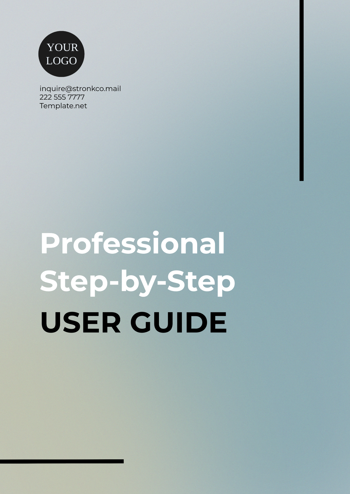 Professional Step-by-Step User Guide Template - Edit Online & Download