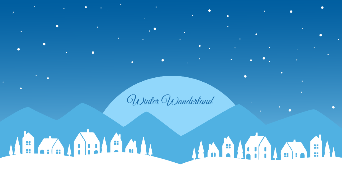 Free Christmas Winter Wonderland Background Template