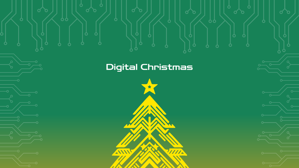 Free Digital Christmas Background Template