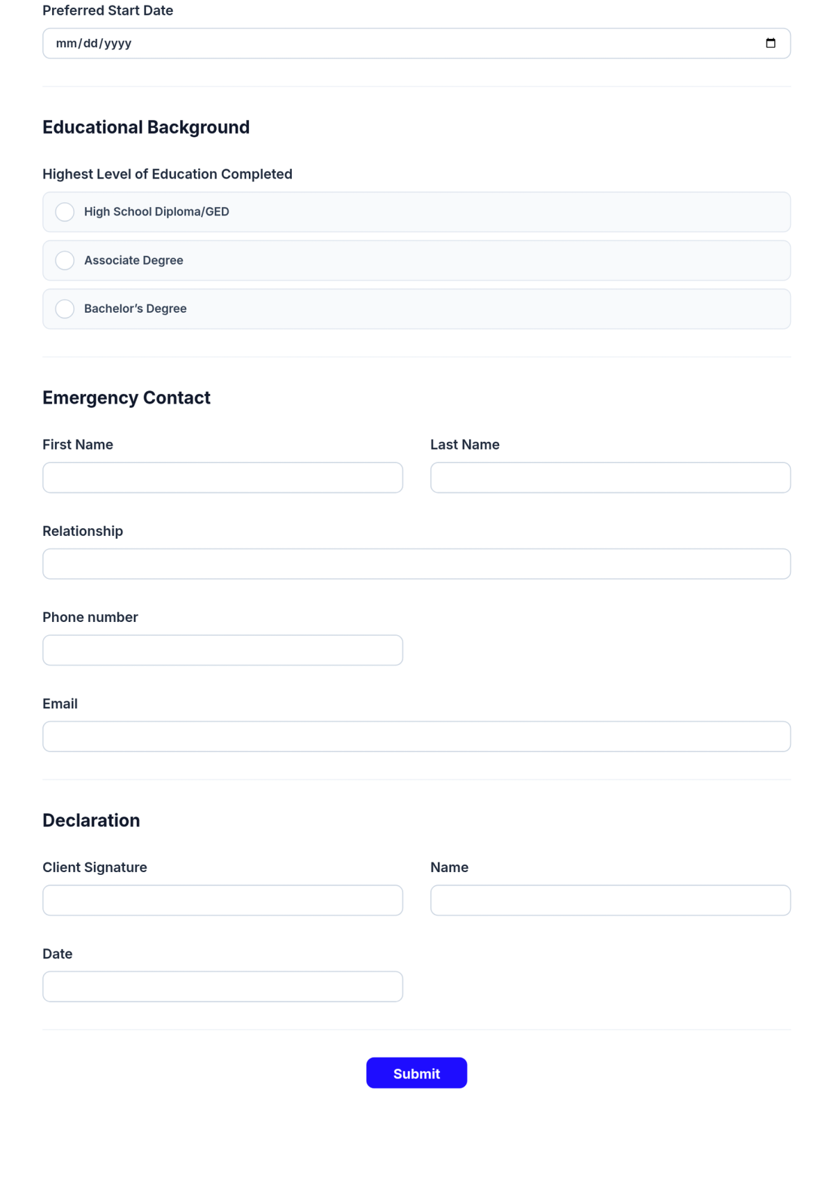 Free Vocational School Admission Form Template & AI Maker Free Vocational School Admission Form Template & AI Maker