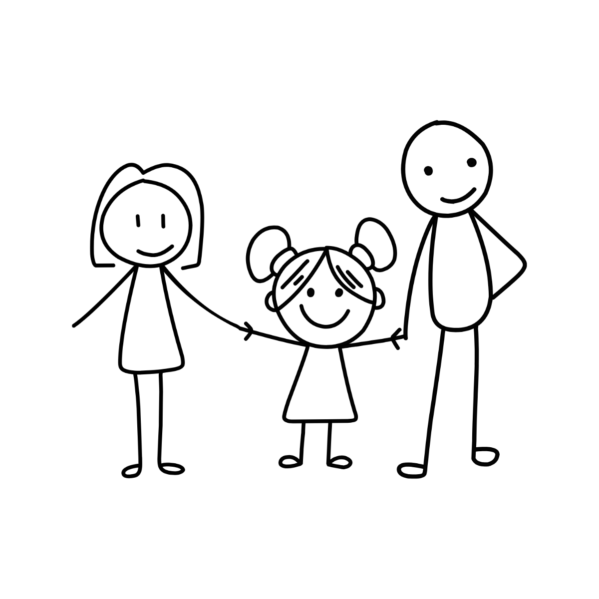 Free Stick Figure Family Clipart Template - Edit Online & Download