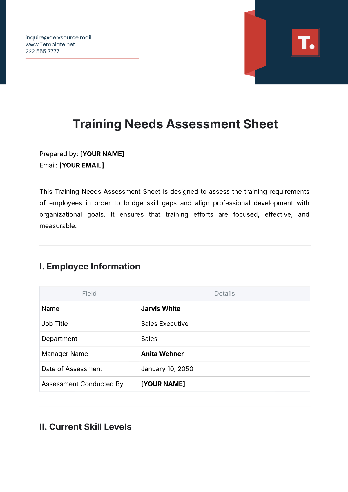 Free Assessment Sheet Templates Editable And Printable