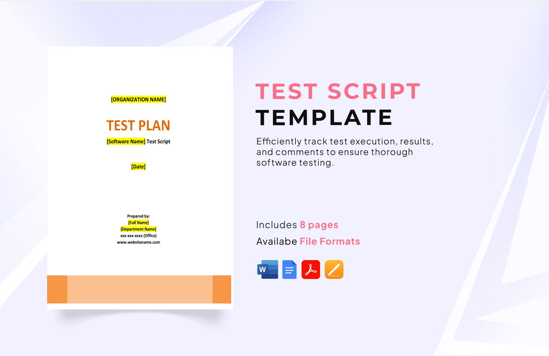 Test Script Template