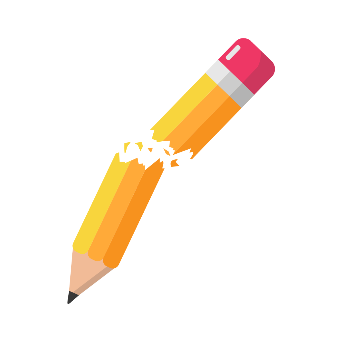 Broken Pencil Clipart