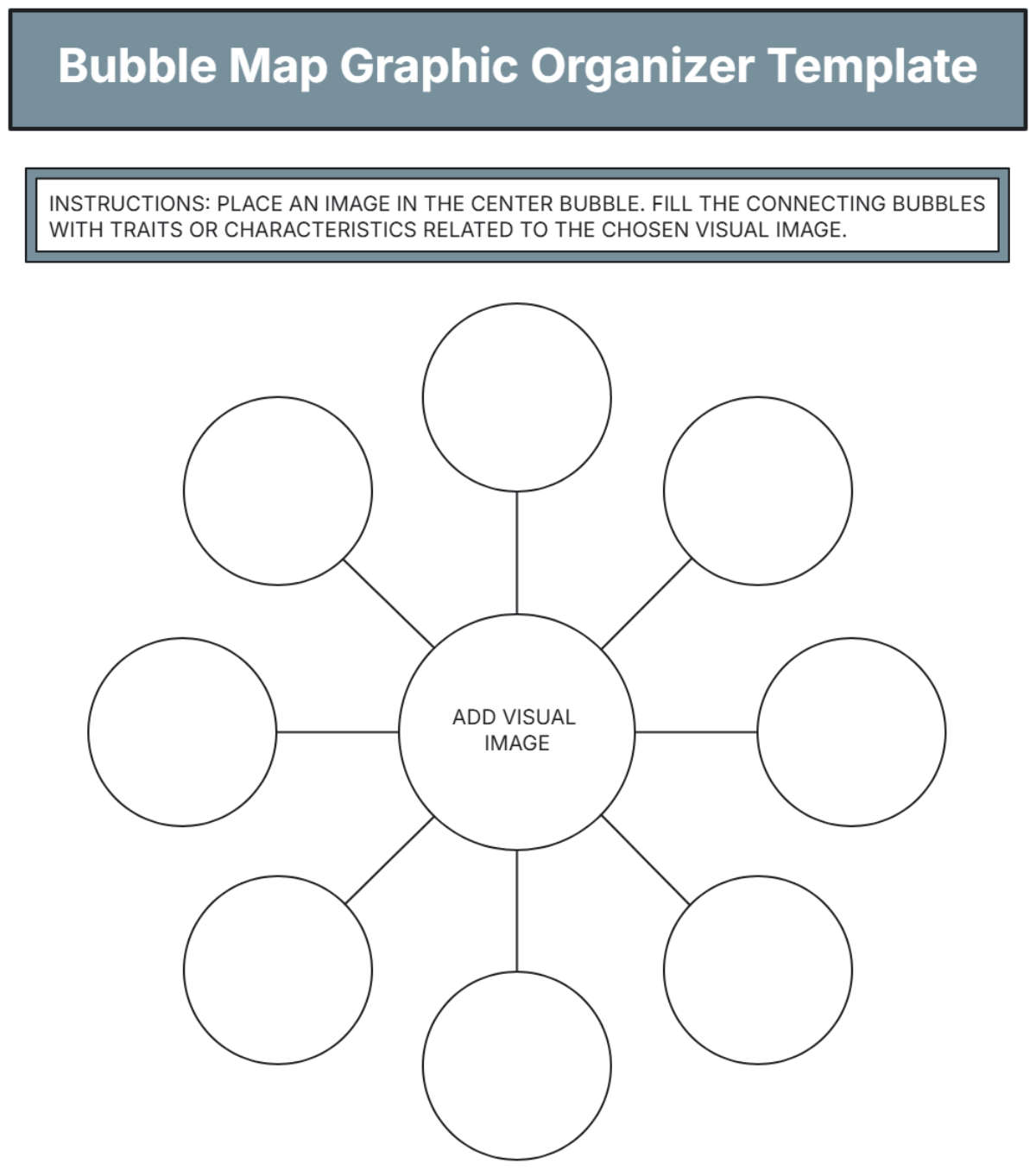 Bubble Map Graphic Organizer Template - Edit Online & Download