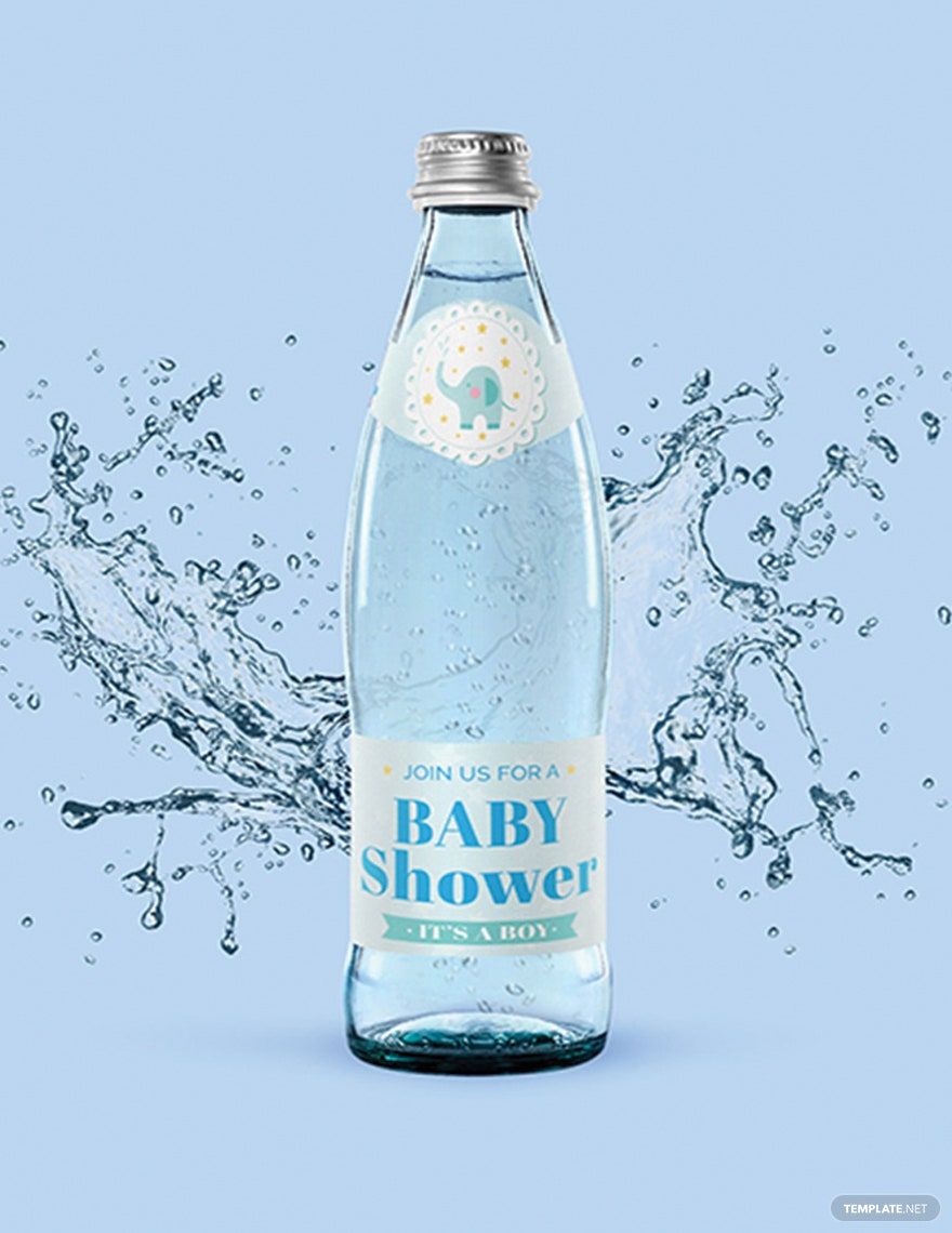 Baby Shower Bottle Label Template
