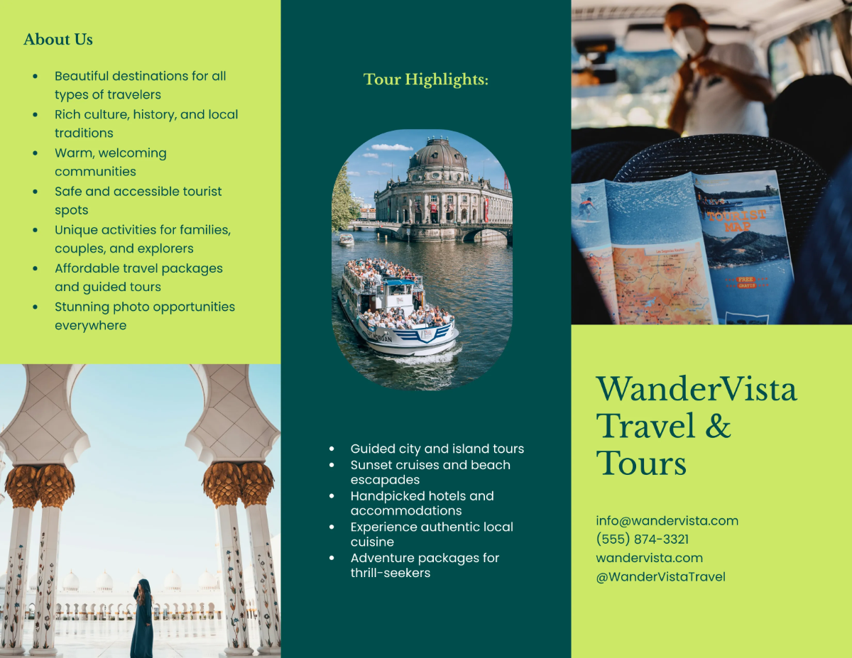 Free Tourism Brochure Template to Edit Online