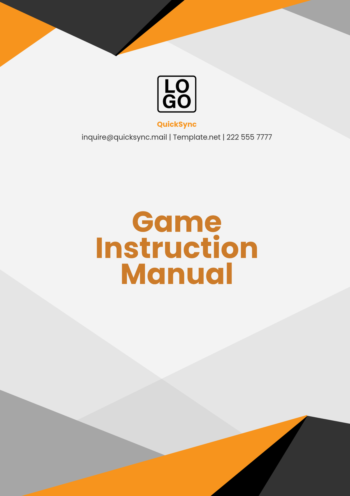 Aesthetic Game Instruction Manual Template