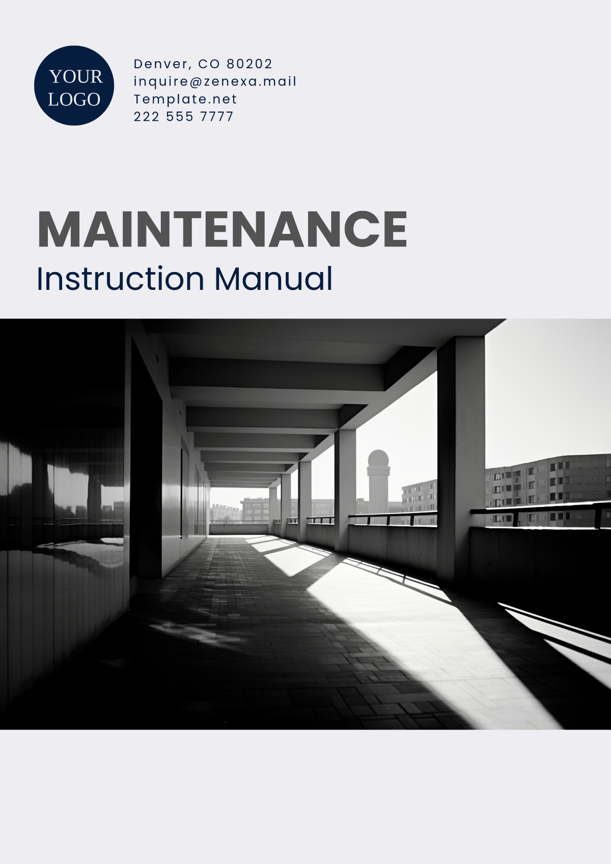 Maintenance Instruction Manual Template