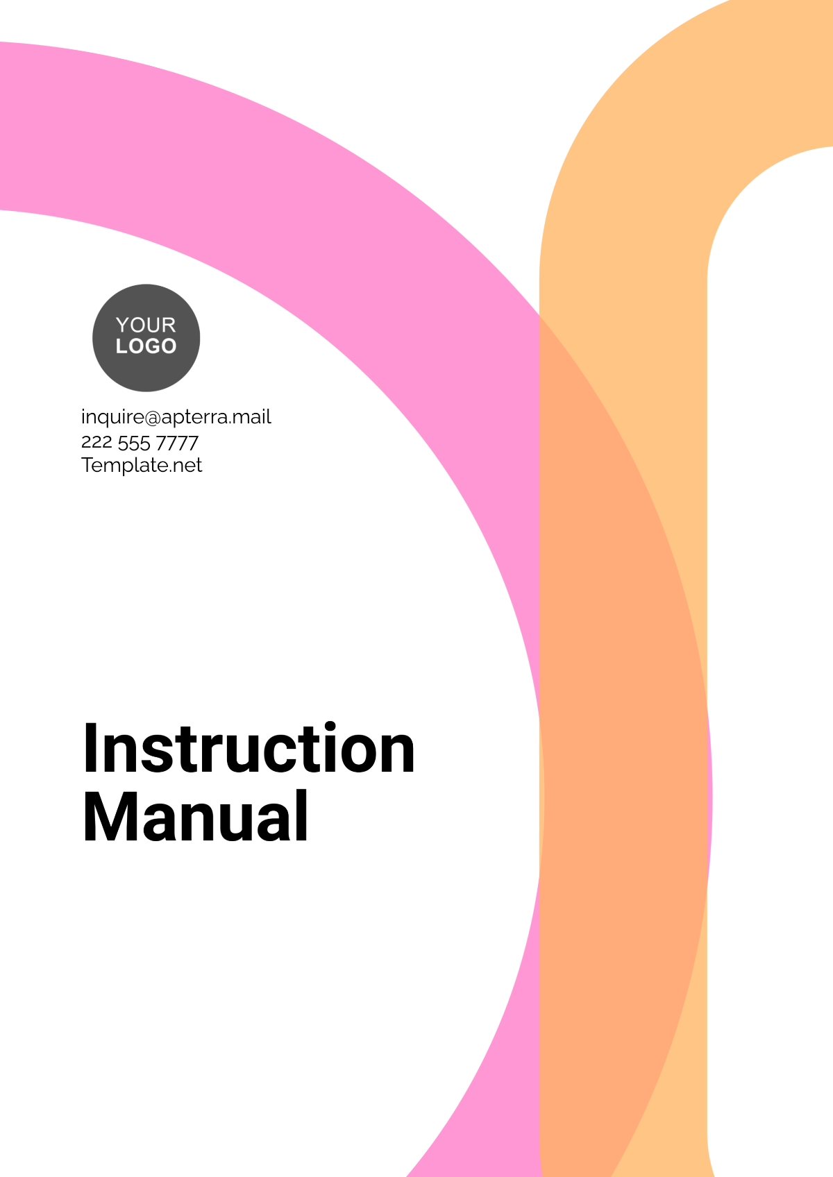 Editable Instruction Manual Design Template