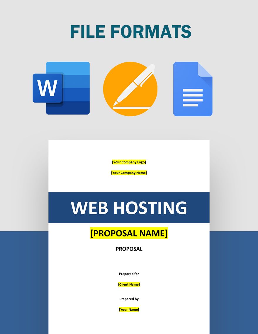 Web Hosting Proposal Template