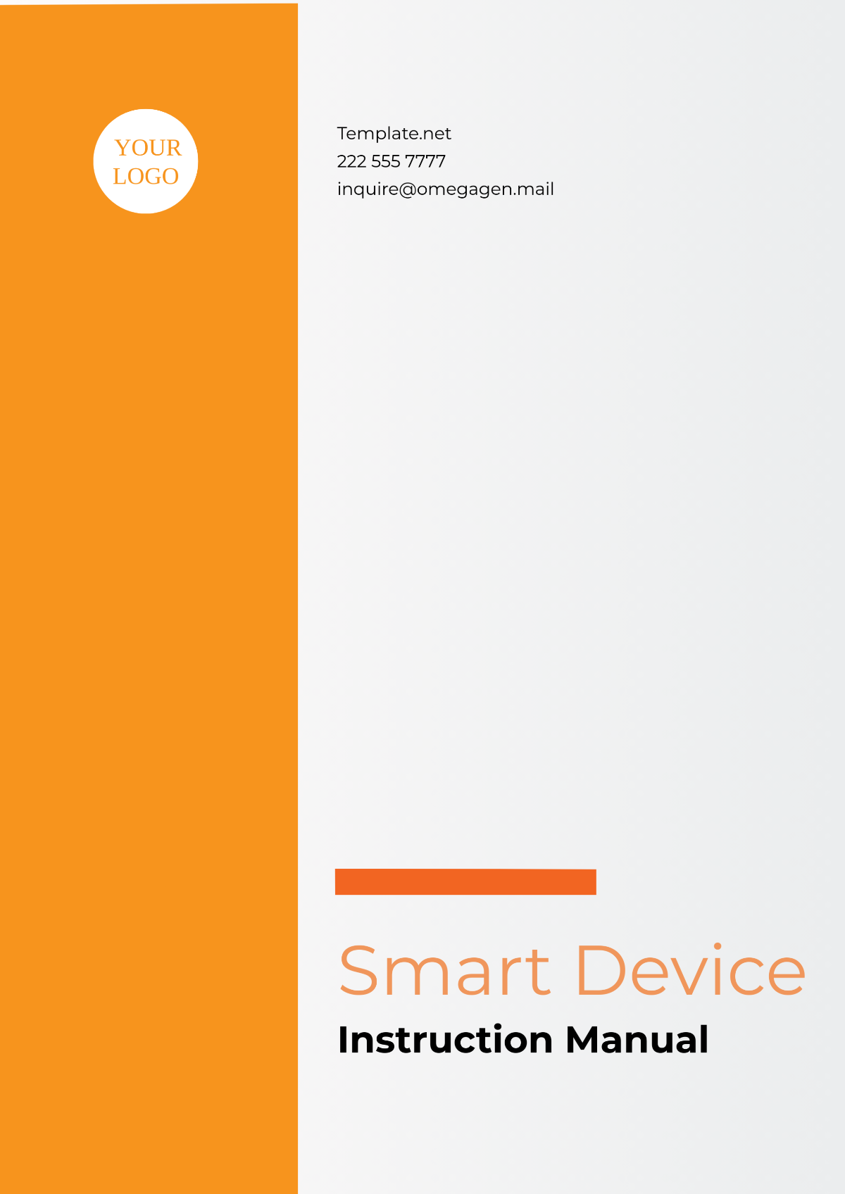 Smart Device Instruction Manual Template