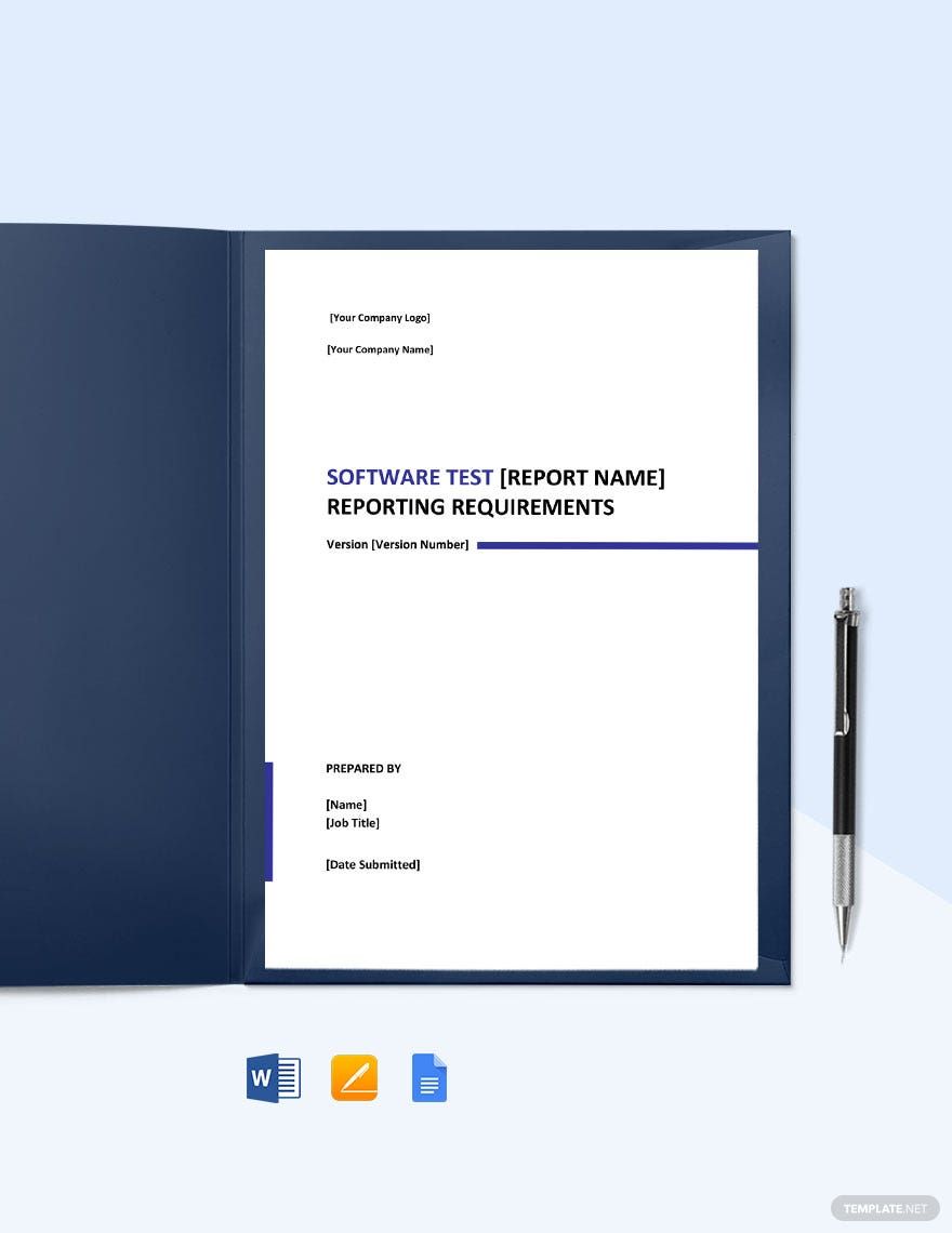 Reporting Requirements Template Google Docs, Word, Apple Pages