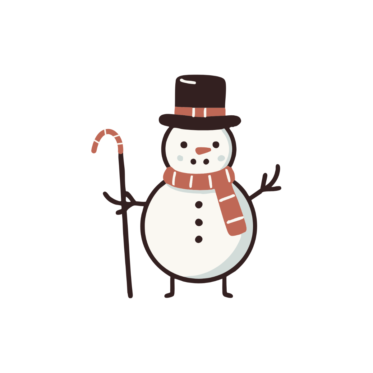 Simple Snowman Clipart