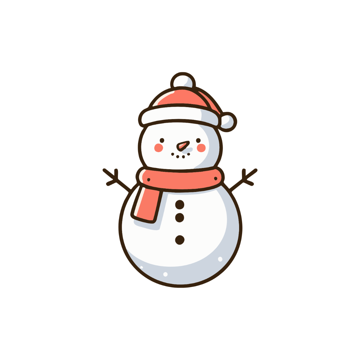 Free Cute Snowman Clipart Template - Edit Online & Download | Template.net