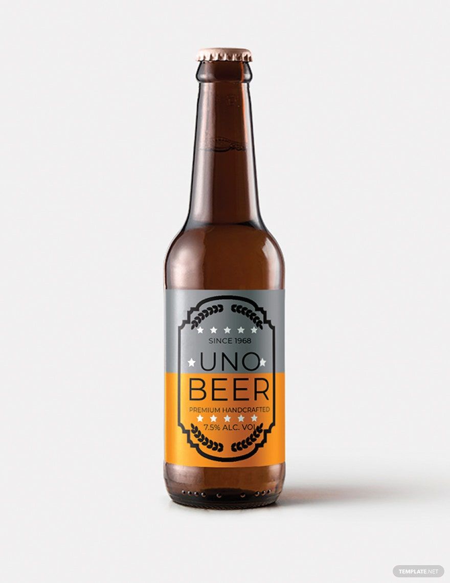 Beer Product Label Template in Word, Illustrator, PSD, Apple Pages, Publisher