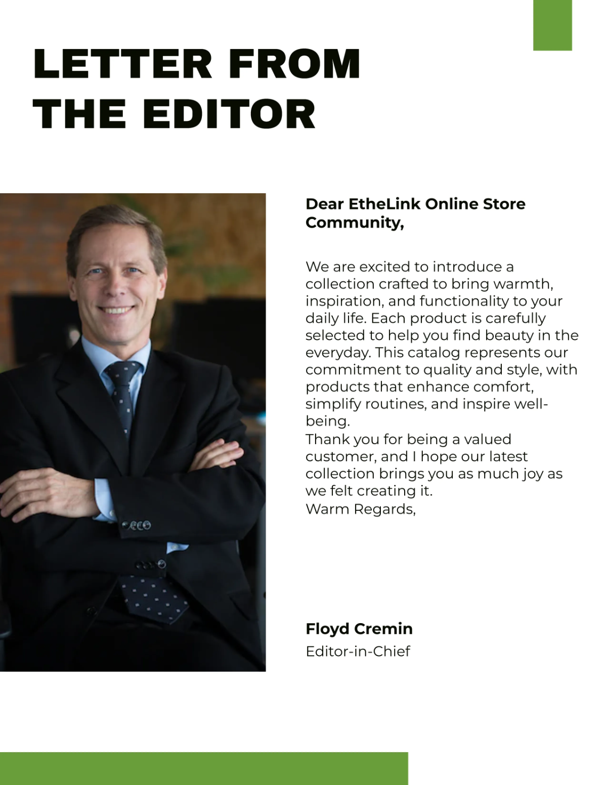 Free Online Store Product Catalog Template to Edit Online