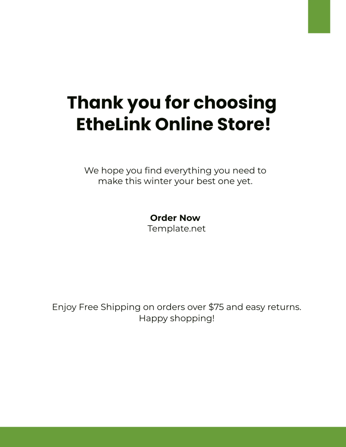 Free Online Store Product Catalog Template to Edit Online