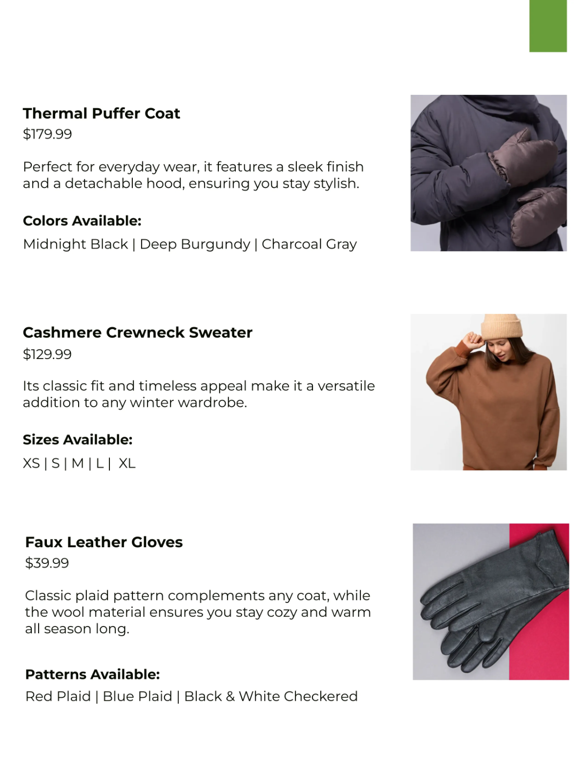 Free Online Store Product Catalog Template to Edit Online