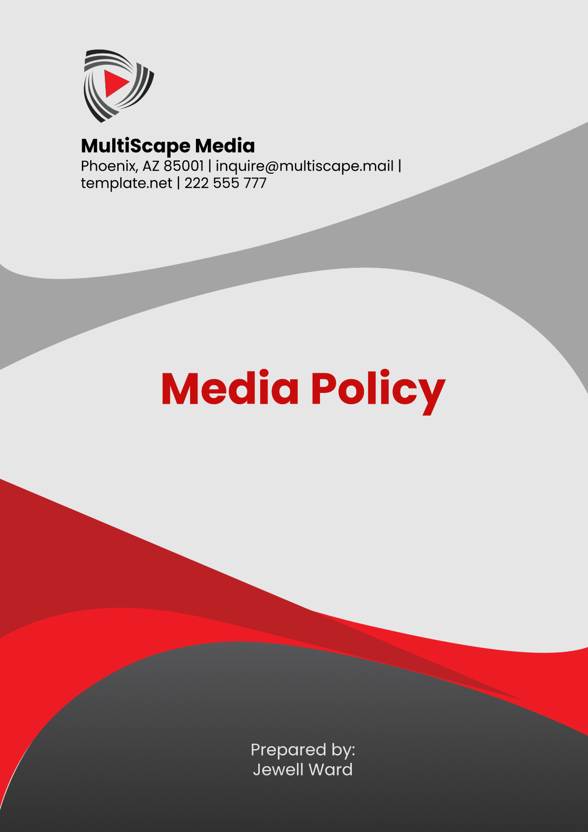 Media Policy Template - Edit Online & Download