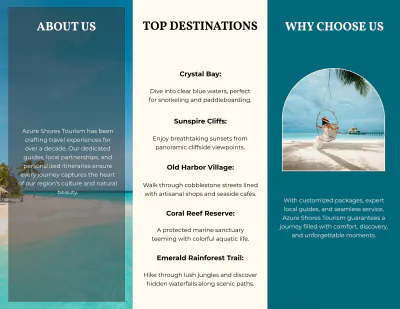 Free Tourism Pamphlet Template to Edit Online
