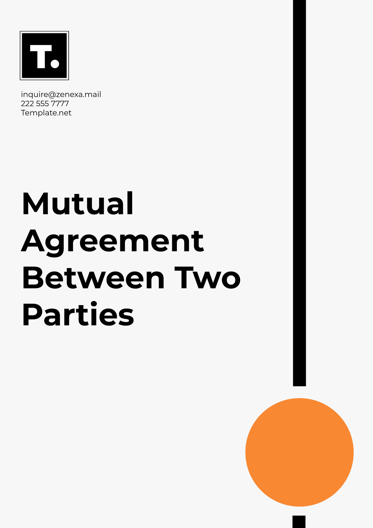 Mutual Agreement Between Two Parties Template - Edit Online & Download