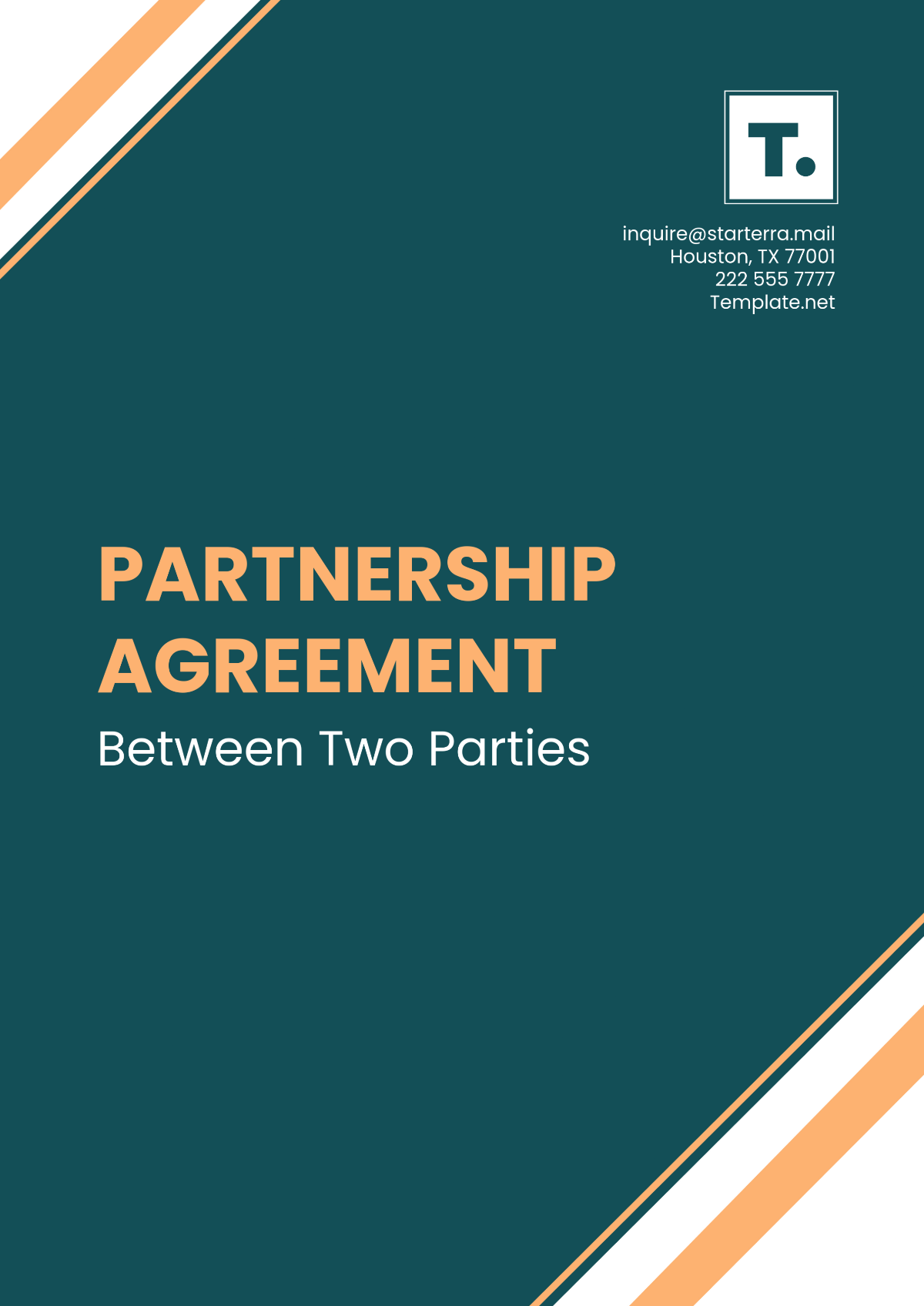 Partnership Agreement Between Two Parties Template - Edit Online & Download