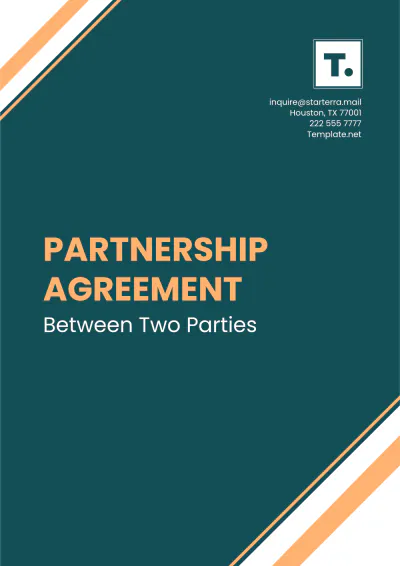 Free Partnership Agreement Between Two Parties Template to Edit Online