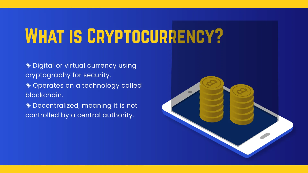 Free Cryptocurrency Presentation Template to Edit Online