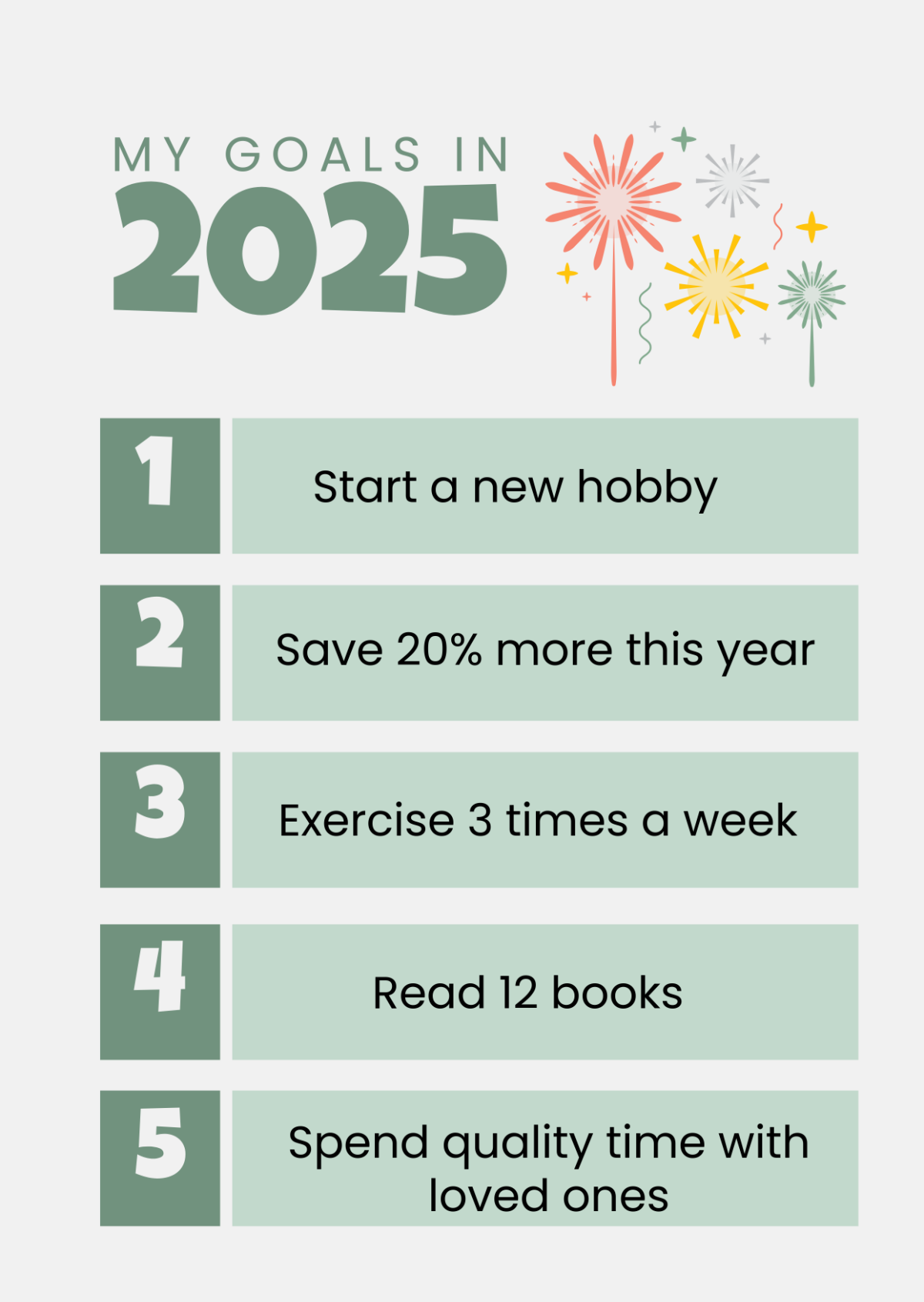 Free New Year Goal Setting Template