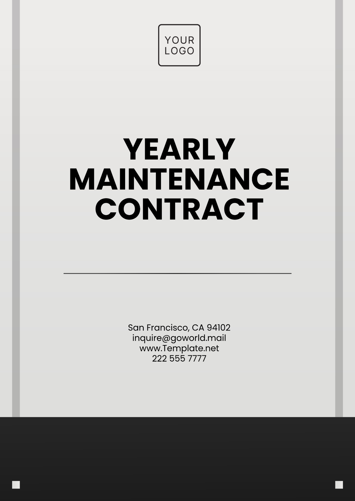 Sample Yearly Maintenance Contract Template