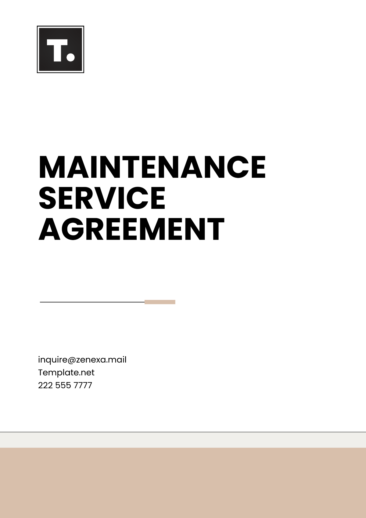 Maintenance Service Agreement Template - Edit Online & Download