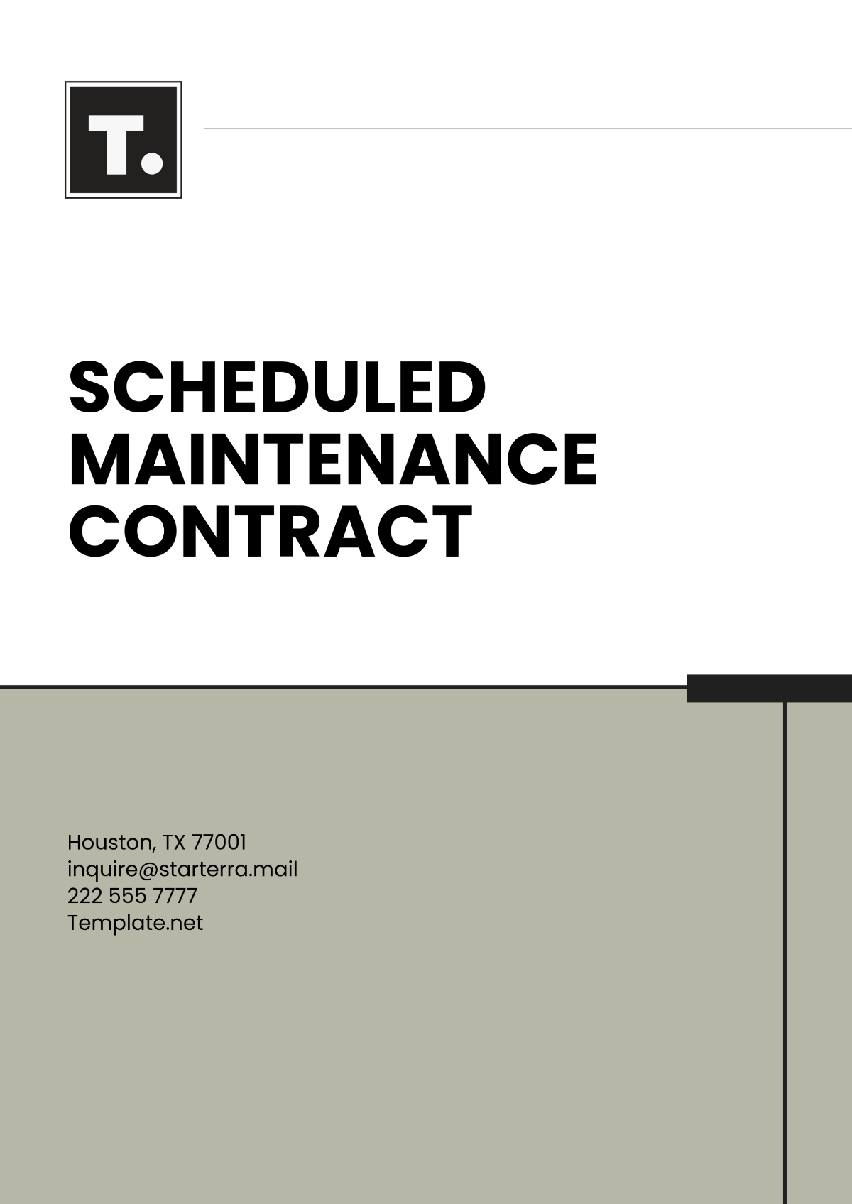 Scheduled Maintenance Contract Template - Edit Online & Download