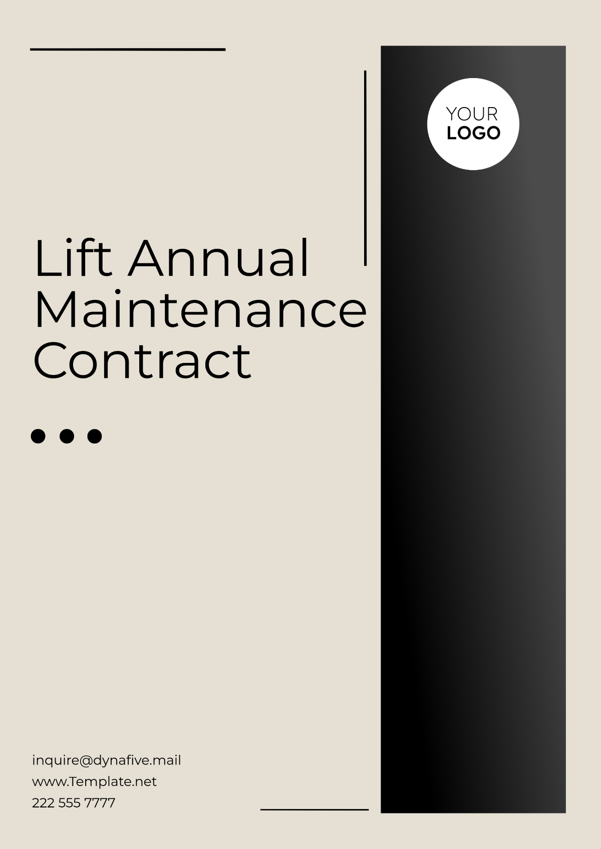 Lift Annual Maintenance Contract Template